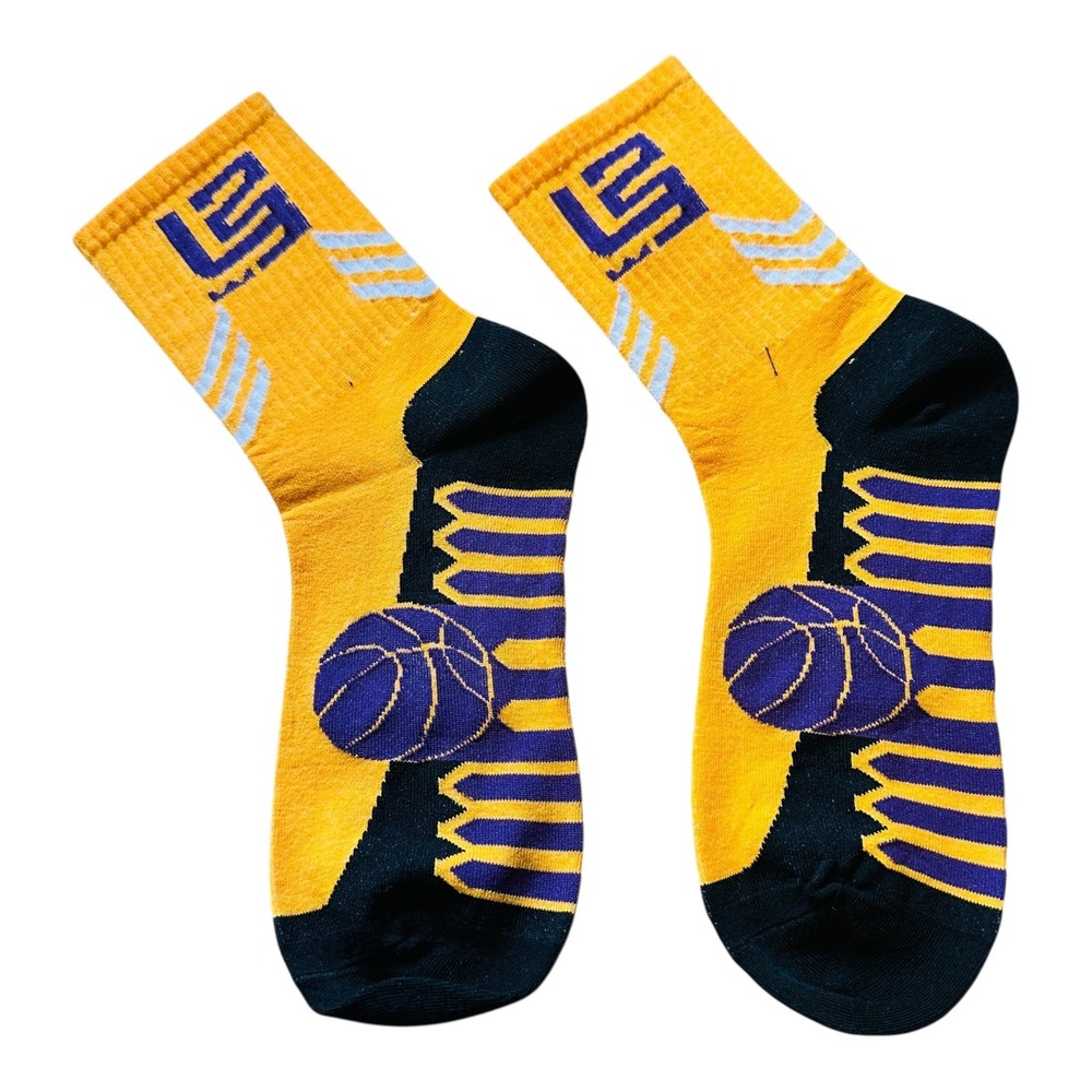 LeBron James Socks Kids Yellow Basketball Crew Socks Athletic Sports